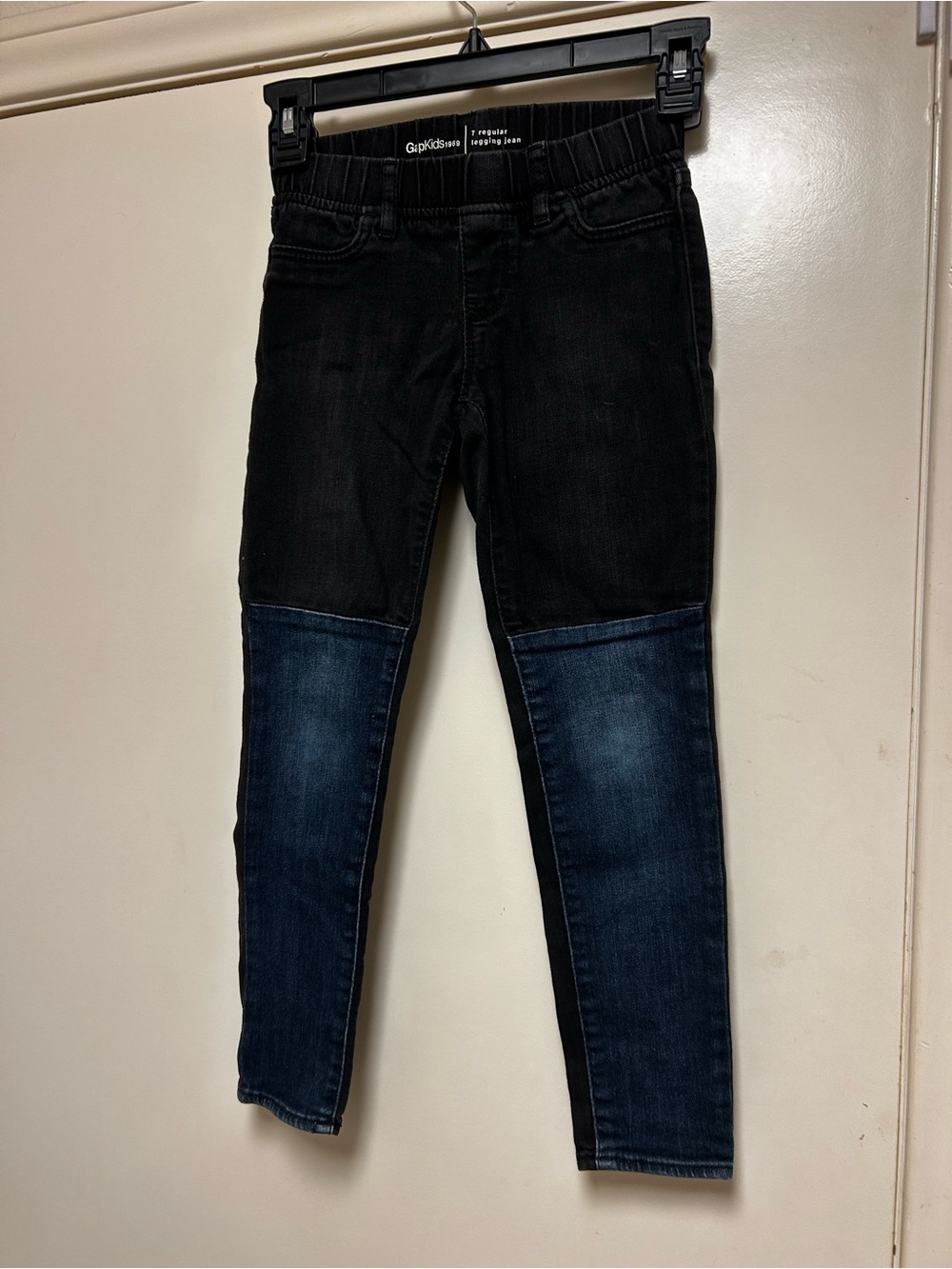 GAP Girls Two-Tone Black and Dark Blue Skinny Jeans